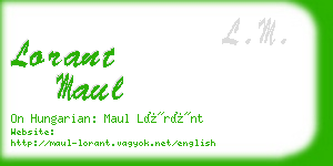 lorant maul business card